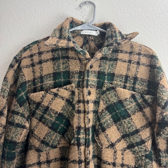 MNML Tweed Button Up Shirt Jacket Size XS - Picture 4 of 8